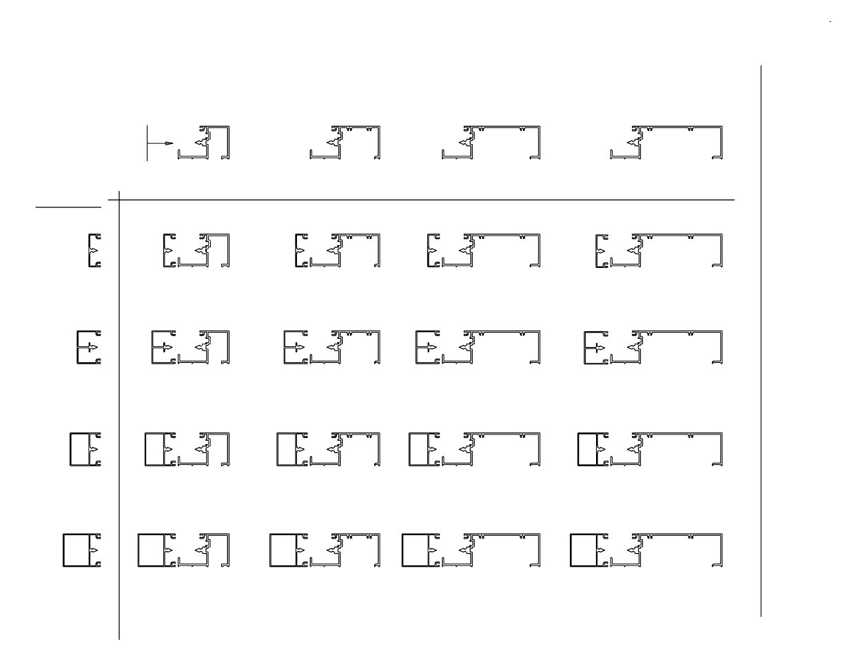 Perimeter components for 1" glazing, Parts identification, Screw spline fabrication | And combinations, Perimeter components | EFCO 960 Series User Manual | Page 4 / 65