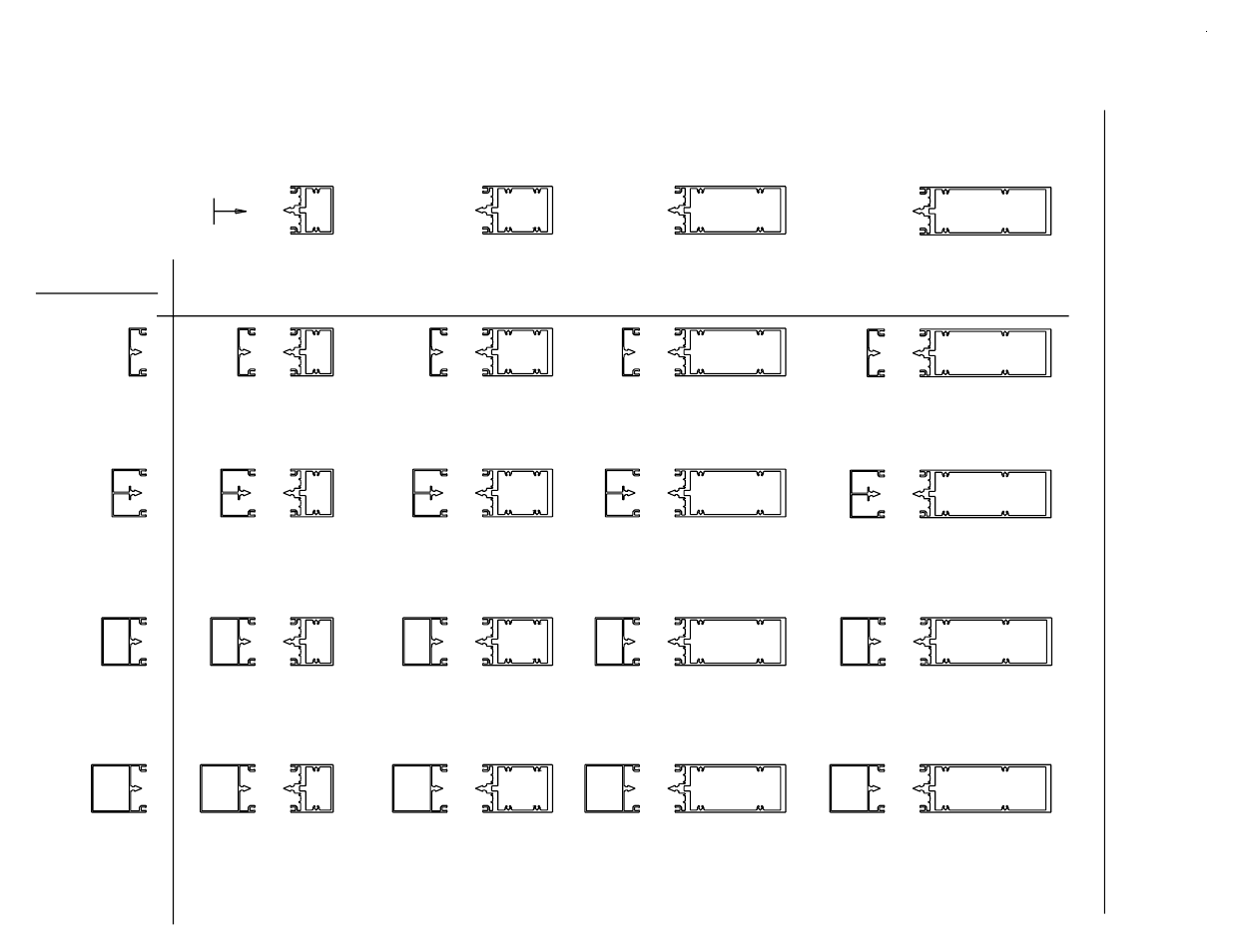 Mullion components & combinations for 1" glazing, Mullion components and combinations | EFCO 960 Series User Manual | Page 5 / 65