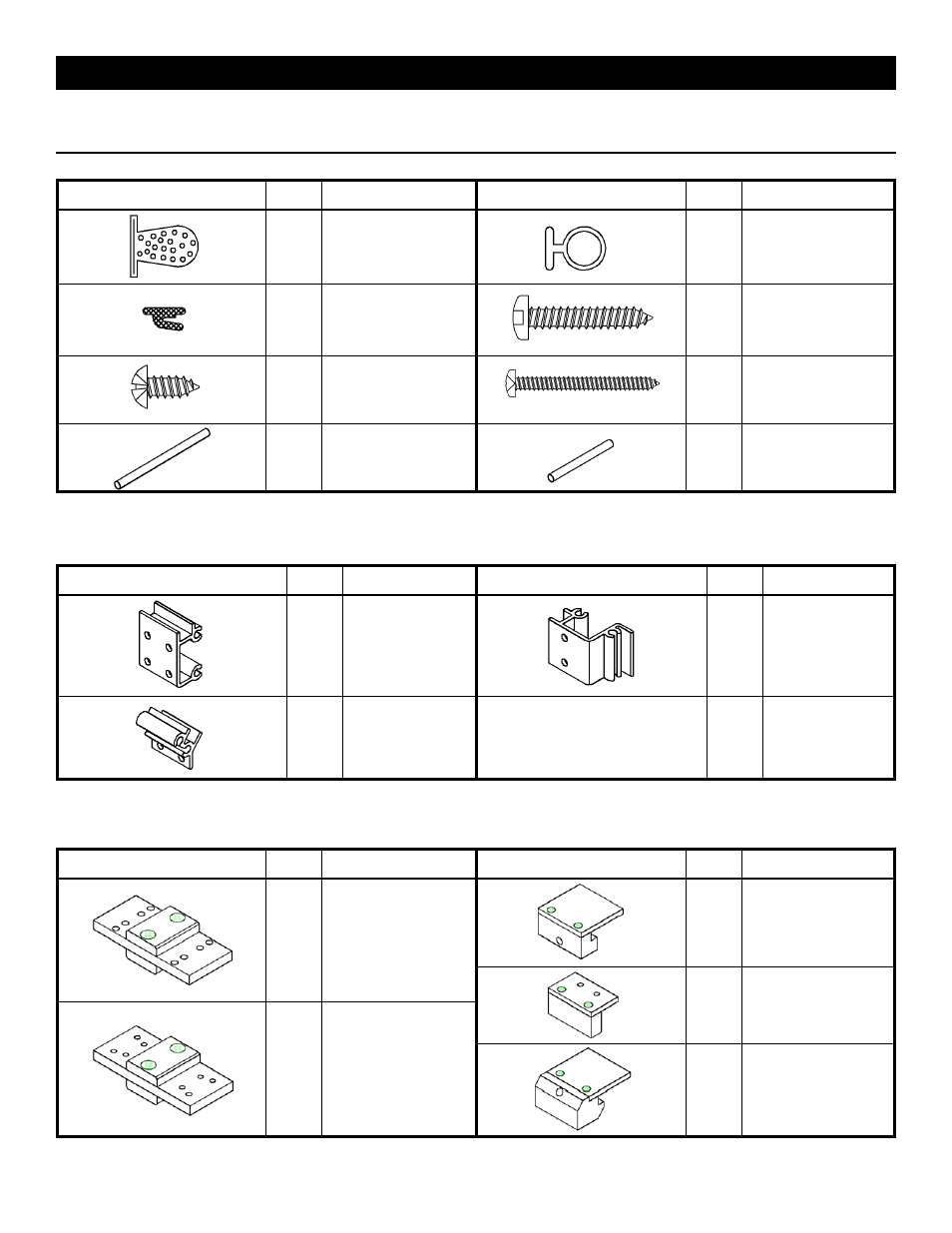 Series 403x storefront installation instructions, Shear blocks, Misc. parts (cont.) shear blocks & drill fixtures | EFCO 403X Series User Manual | Page 7 / 29