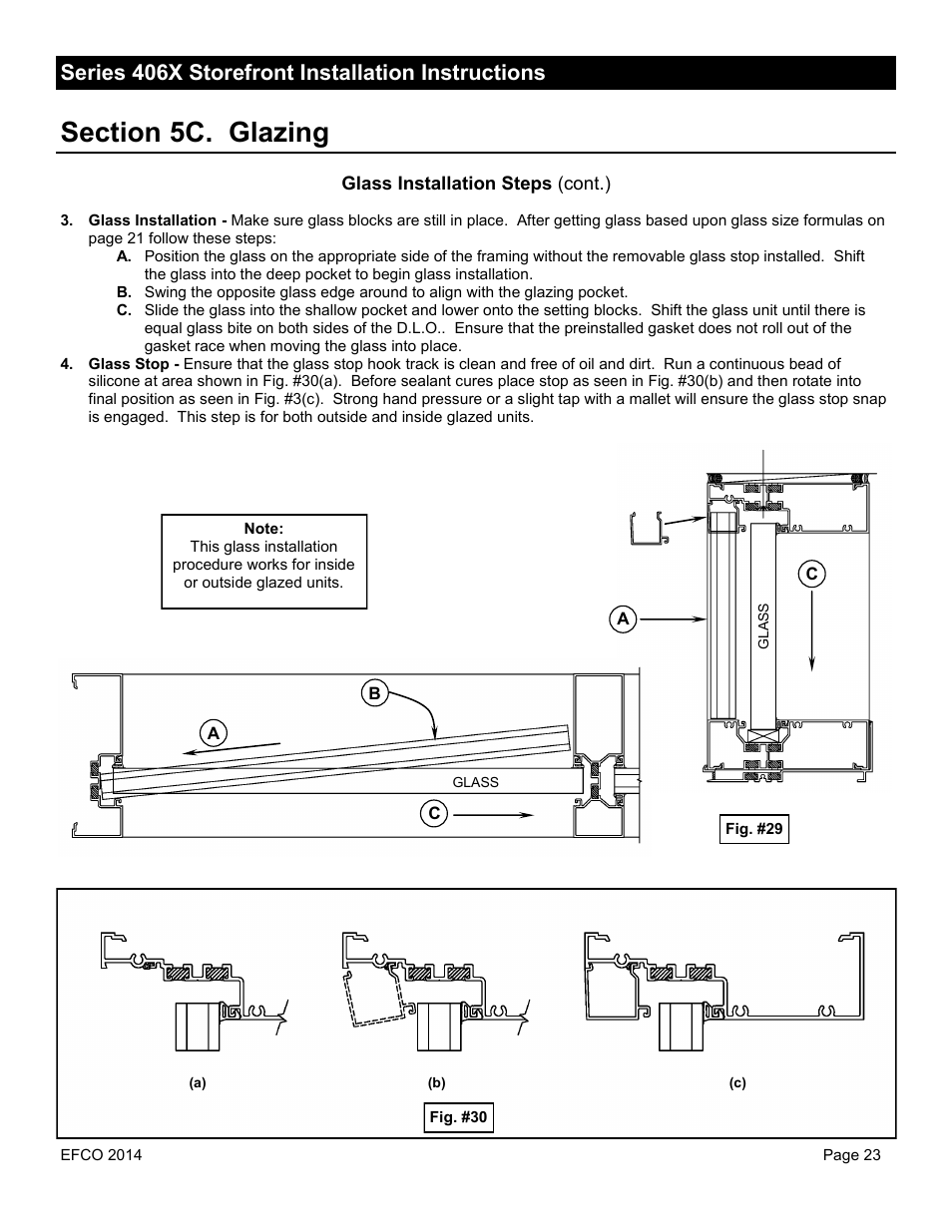 Series 406x storefront installation instructions | EFCO 406X Series User Manual | Page 23 / 25