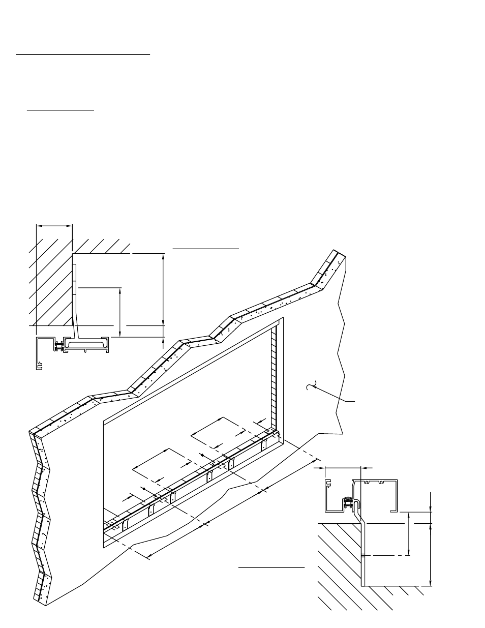 Head anchor & vertical sill anchor installation, Detail #35, Step #38 | Detail #34, Head anchor and vertical sill anchor installation, Fs97 & ft01 - fabricated parts | EFCO 955 Series User Manual | Page 30 / 45