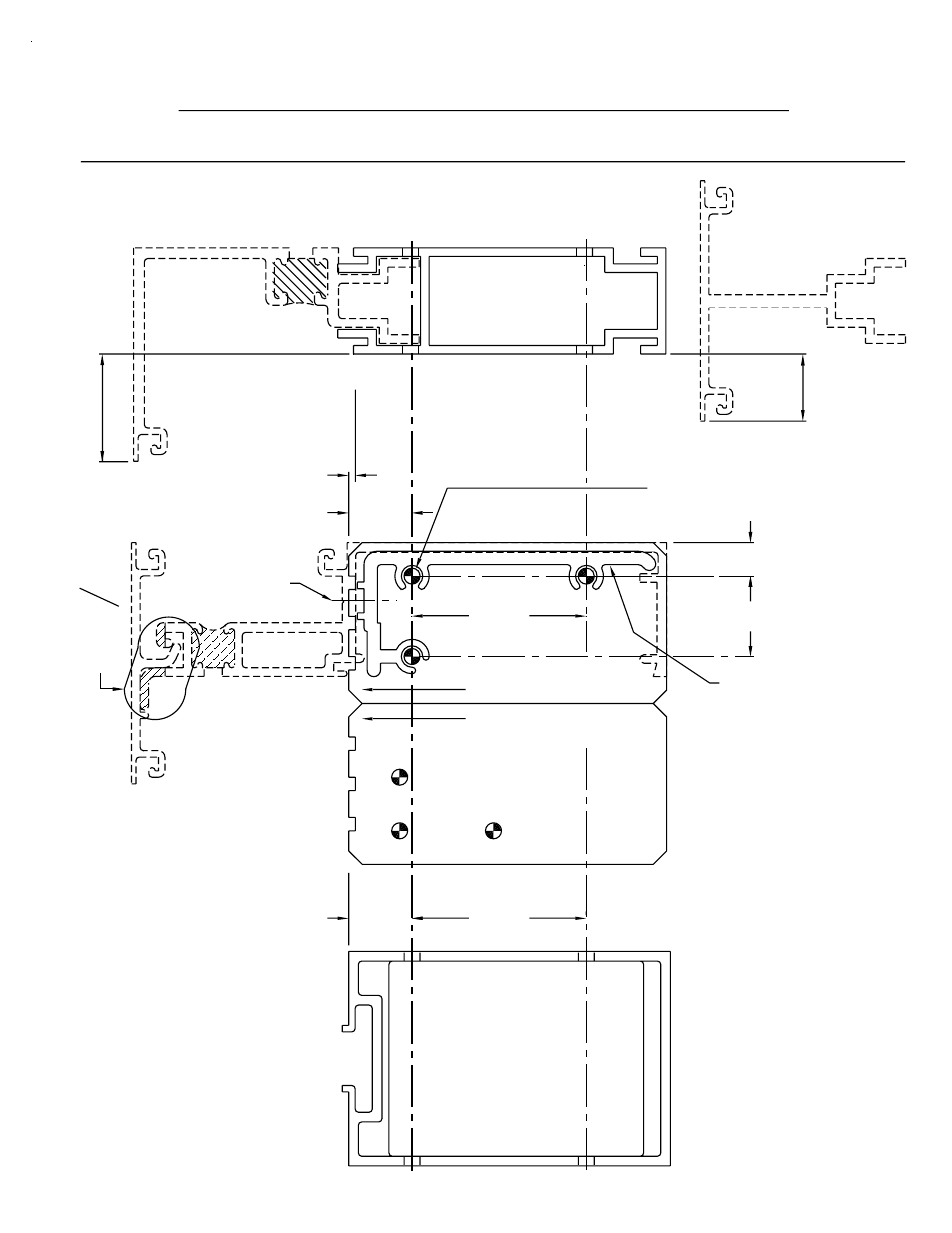 901/902 drilling template, 903/904 in, B) drilling t | Verticals, Butt glazed, Jambs 2 pc. captured verticals | EFCO 904 Series User Manual | Page 13 / 52