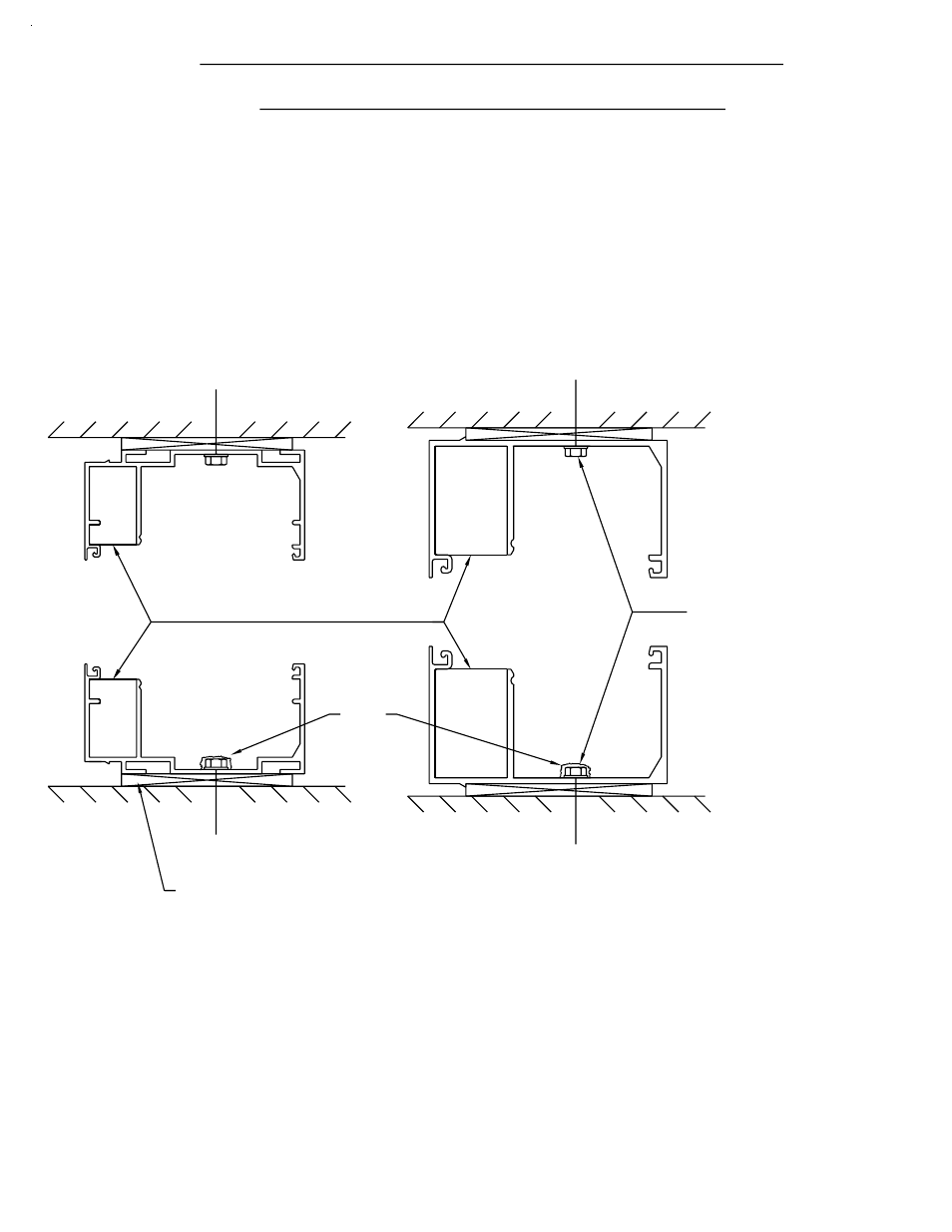 Head & sill can anchoring, A) with butt glazed vertical, B) with butt glazed vertical | V glazing, Head and sill can anchoring, Fig. 20, Step 1) | EFCO 904 Series User Manual | Page 27 / 52