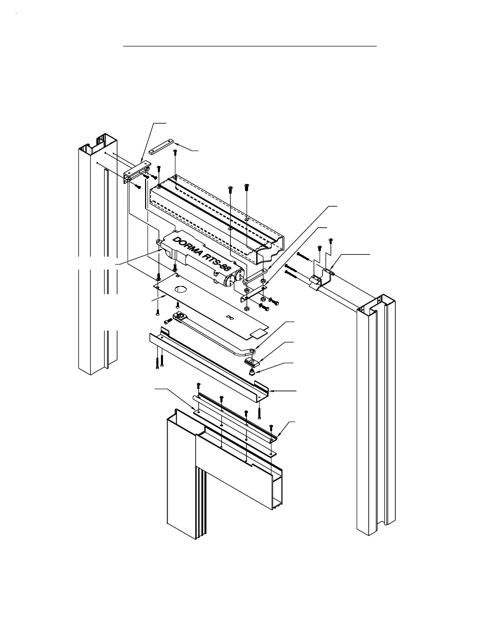 Exploded views with hinges, A. butt hinge and continuous hinge | EFCO Dorma RTS 88 User Manual | Page 20 / 23