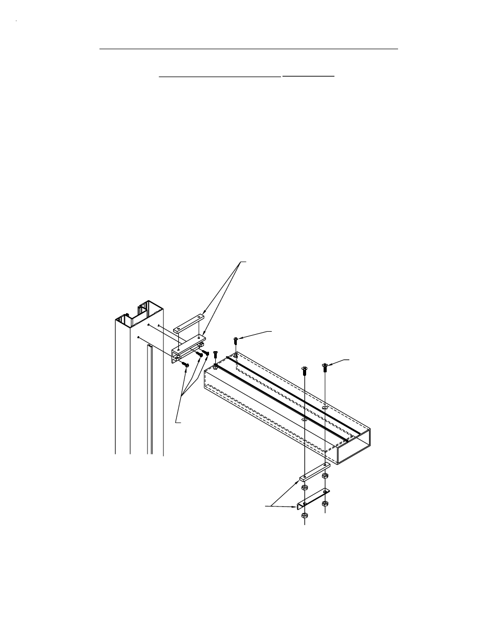 Header installation with hinges or center pivots, A. butt hinge, continuous hinge, and center pivots, 1 3/4" or 2" header/t’bar installation steps | Con’t) | EFCO Dorma RTS 88 User Manual | Page 6 / 23