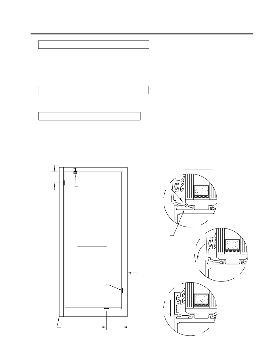 Glazing & reglazing doors, Tie rod door cut length alte, Clearance adjustments | Page 10 | EFCO T300 Series User Manual | Page 11 / 18