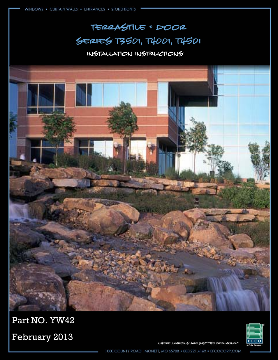 EFCO Terrastile Door User Manual | 13 pages