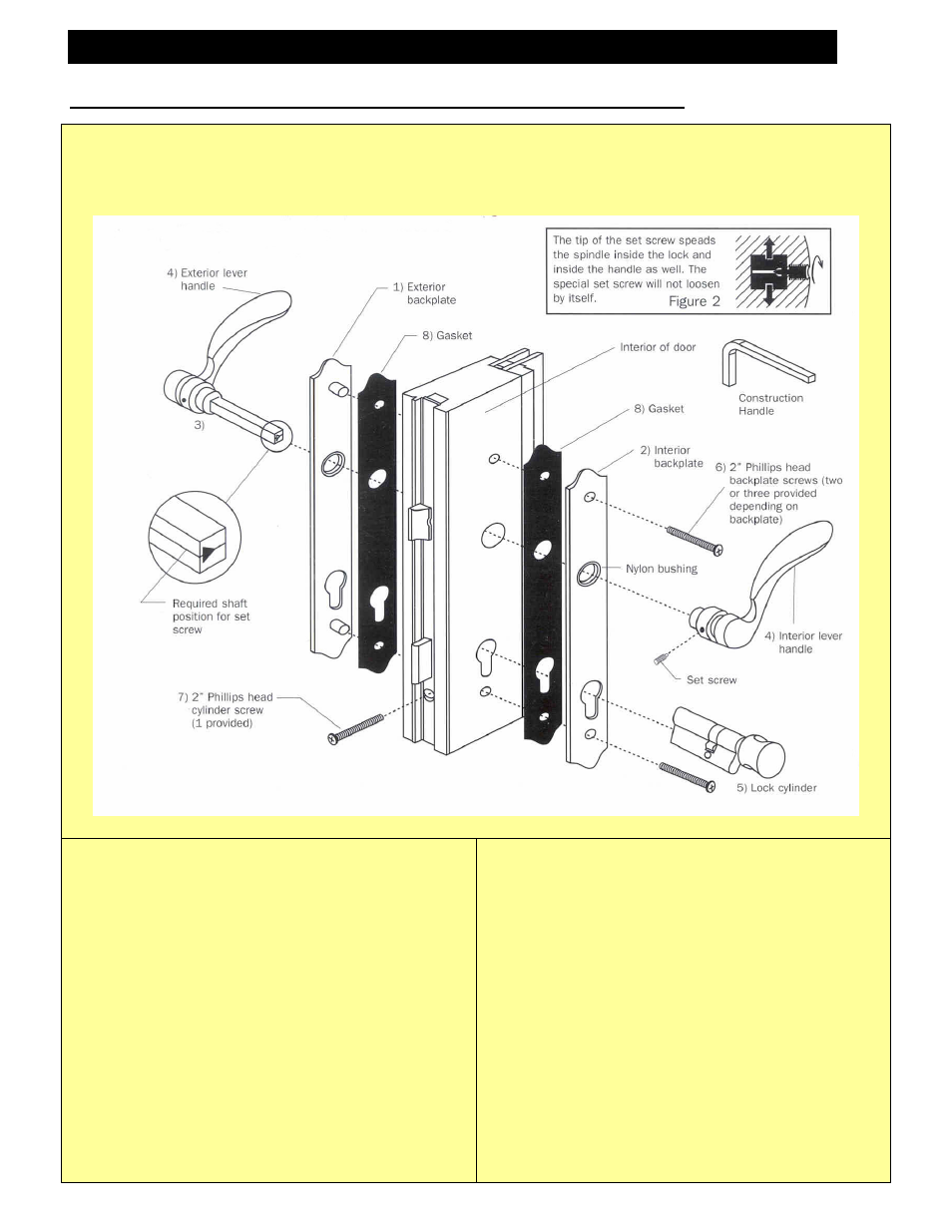 Locking hardware adj, Handle installation, Terrastile door installation instructions | EFCO Terrastile Door User Manual | Page 10 / 13