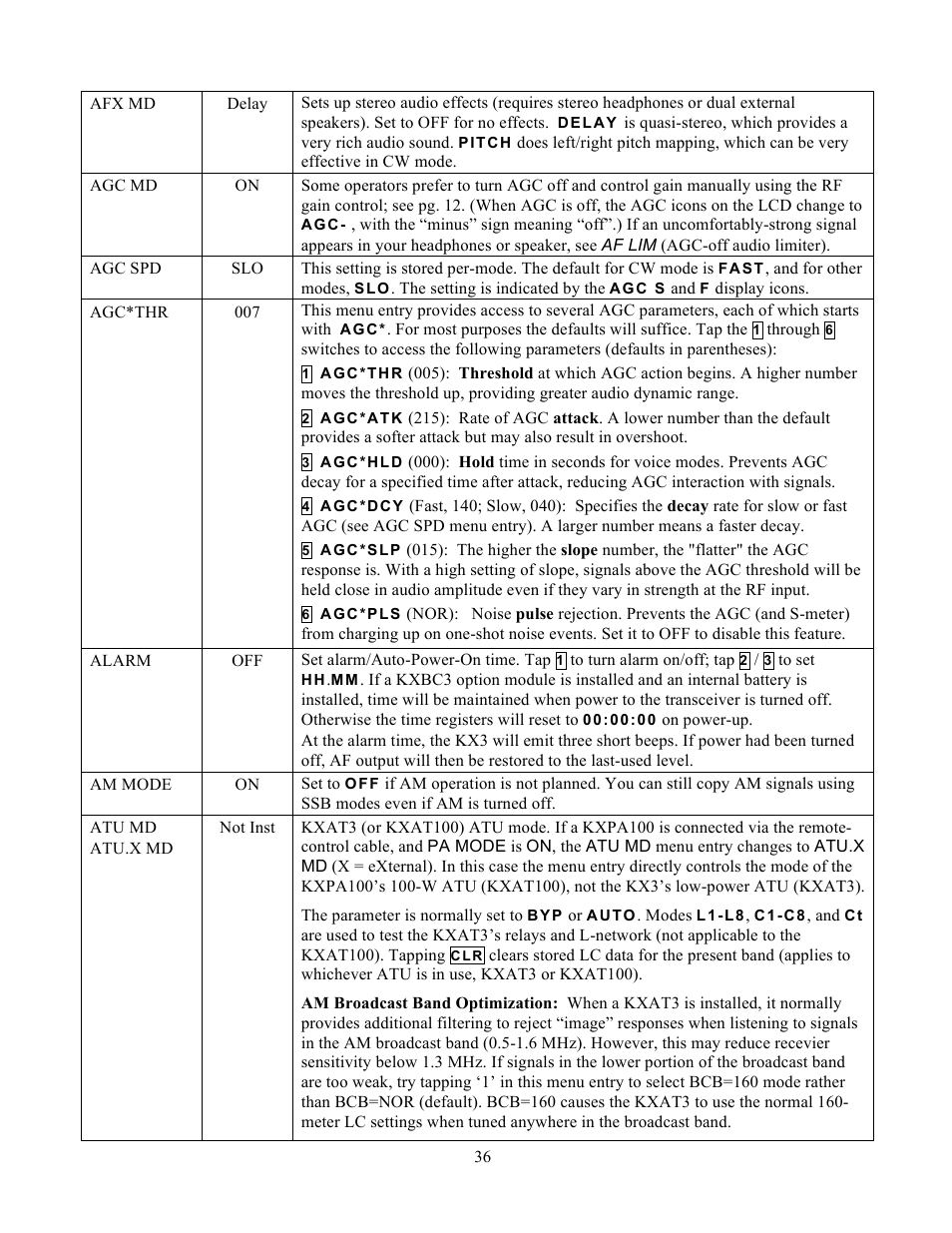 Elecraft KX3 Owner's Manual User Manual | Page 36 / 58