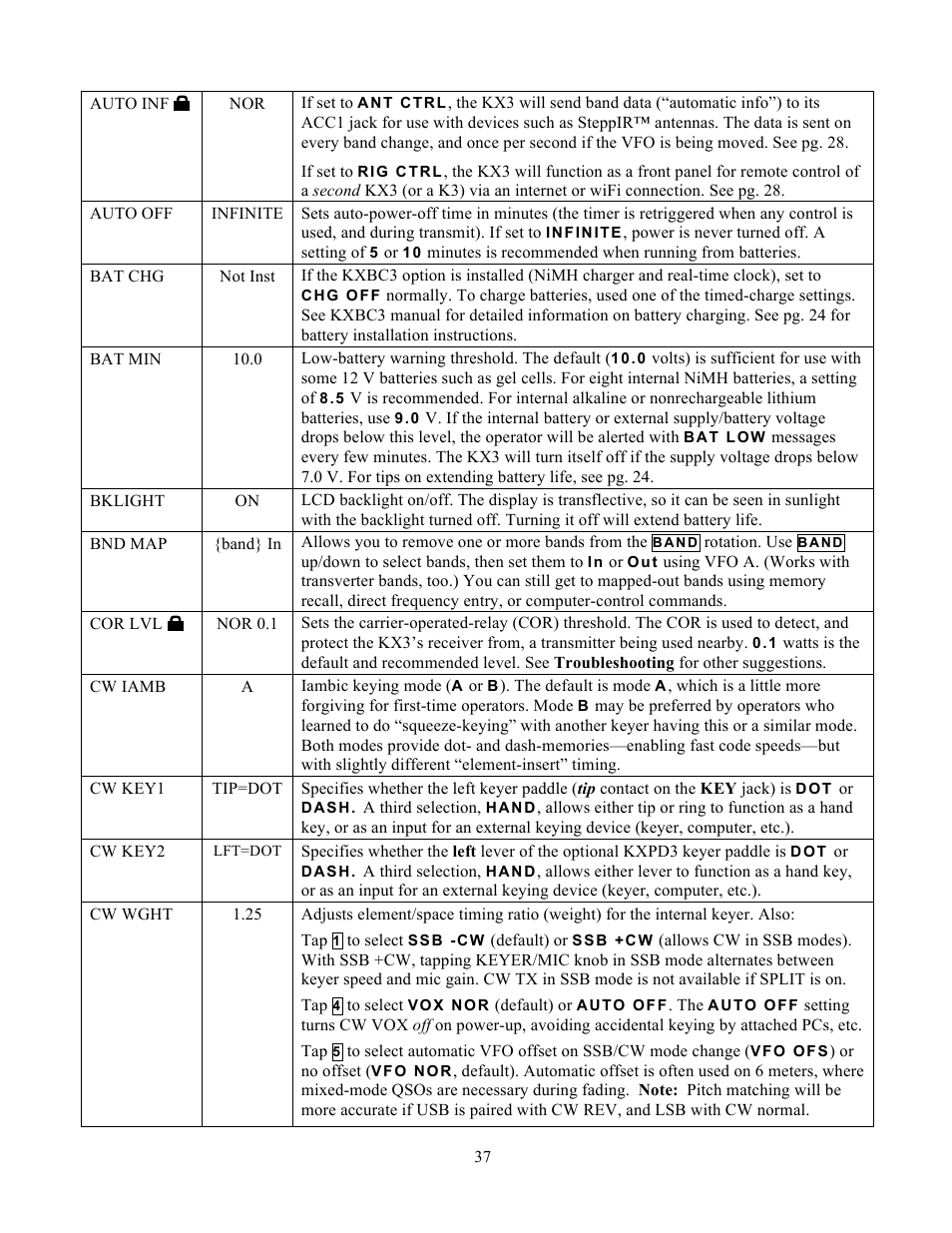 Elecraft KX3 Owner's Manual User Manual | Page 37 / 58