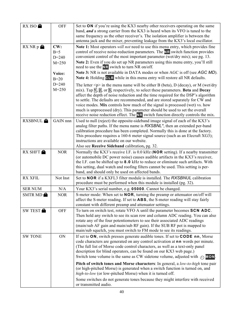 Elecraft KX3 Owner's Manual User Manual | Page 40 / 58