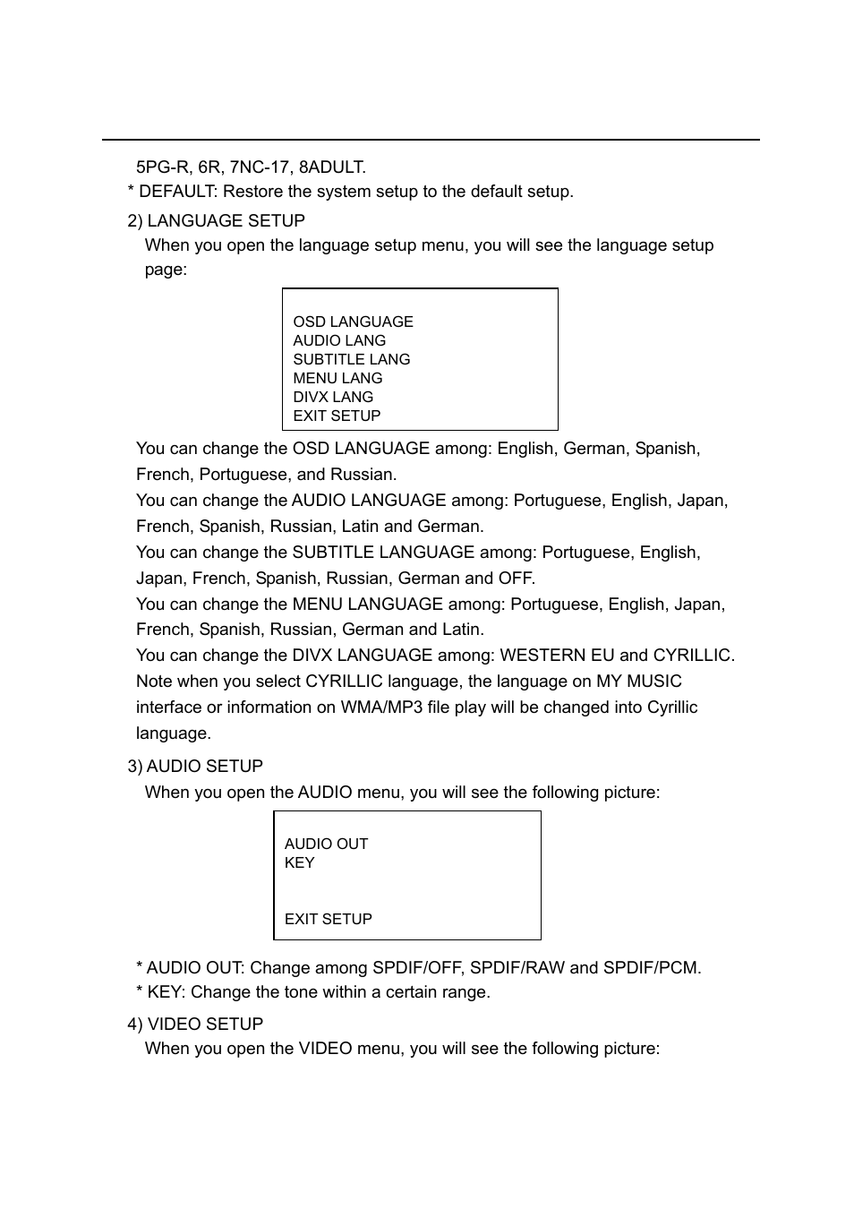 Menu operation | Boyo - Vision Tech America AVD701 User Manual | Page 25 / 35