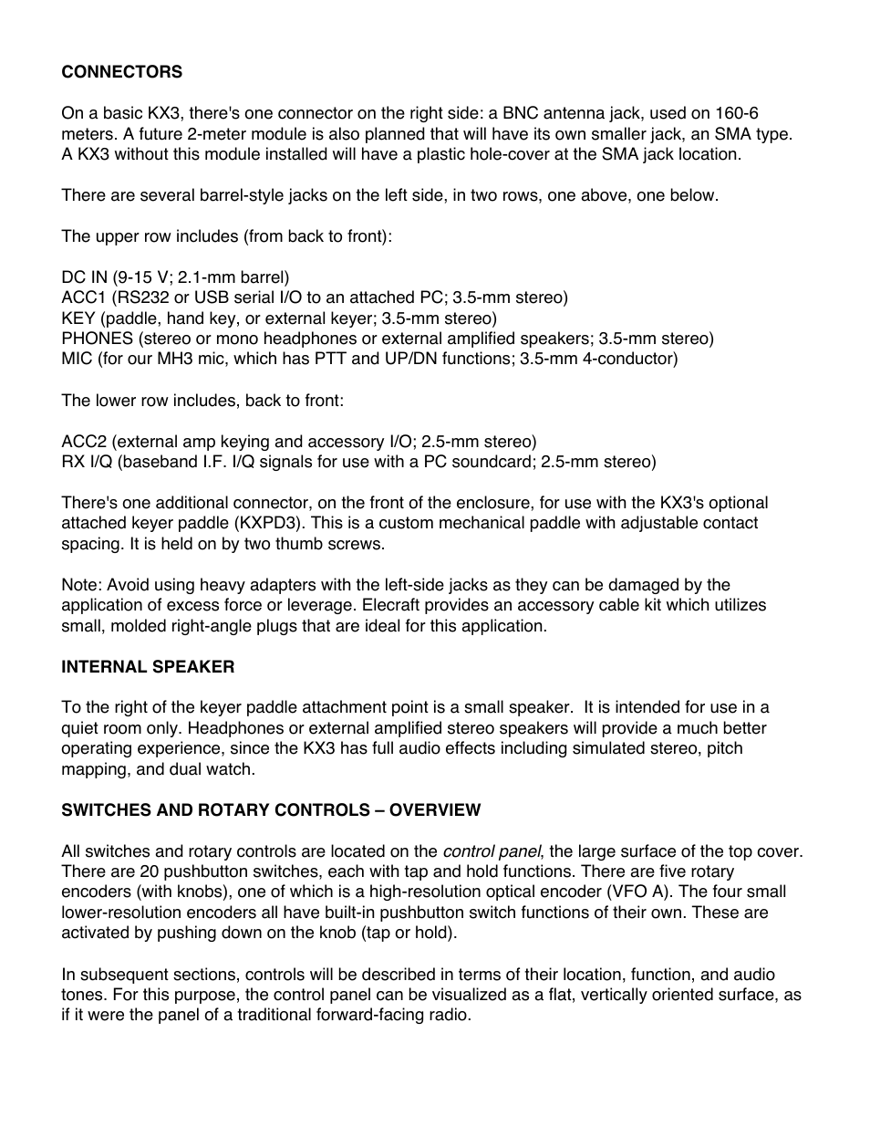 Elecraft KX3 Guide for Blind Operators User Manual | Page 2 / 7