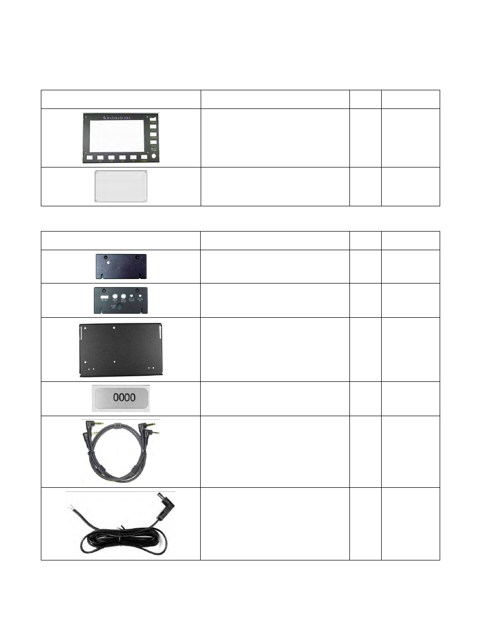Parts list | Elecraft PX3 Owner's Manual User Manual | Page 36 / 53