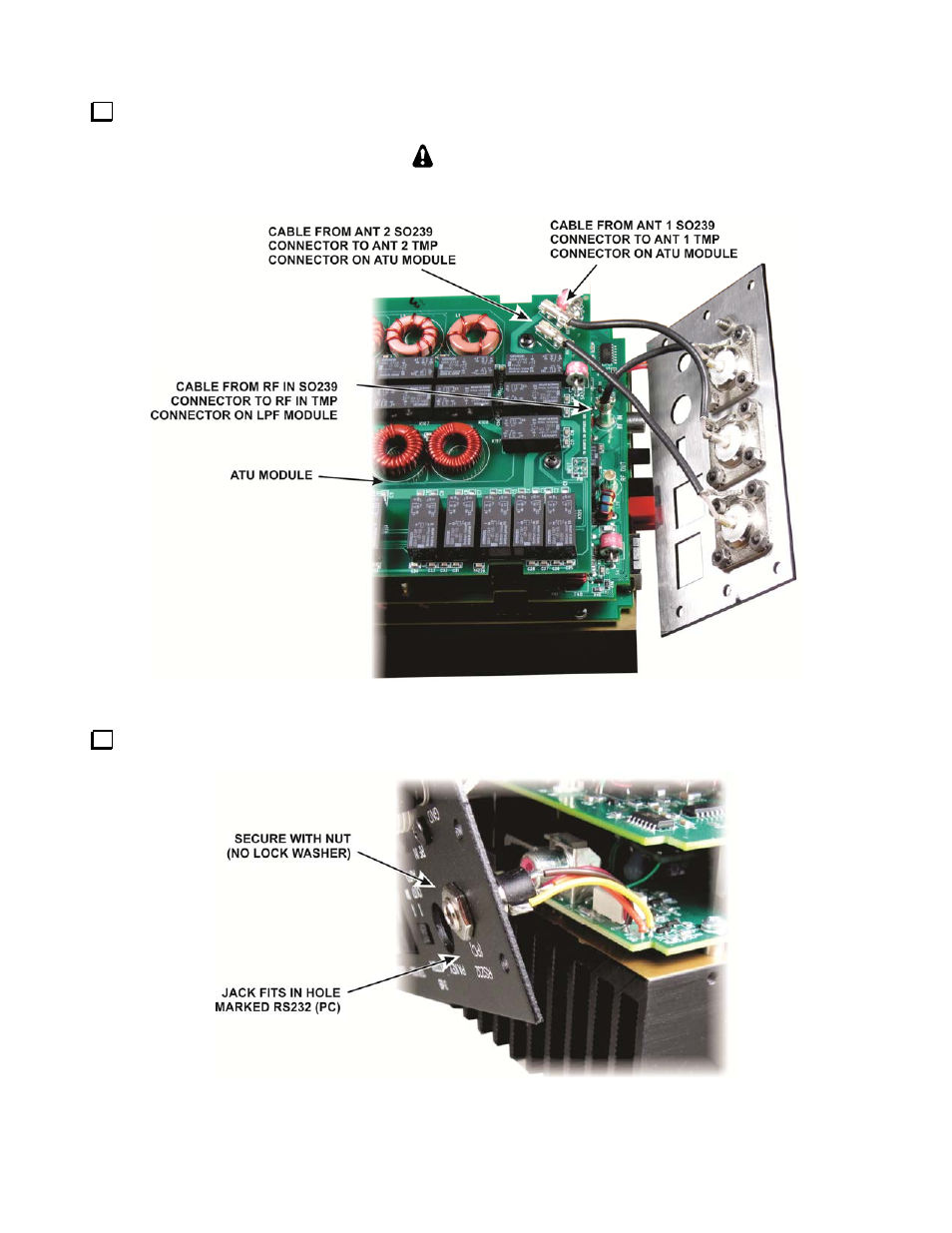 Caution | Elecraft KXAT100 Installation Manual User Manual | Page 15 / 17