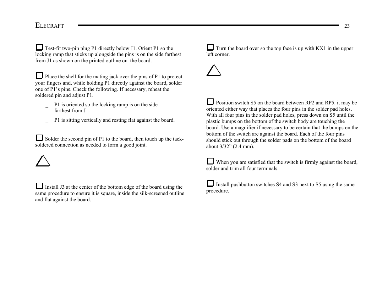 Elecraft KX1 Manual User Manual | Page 24 / 96