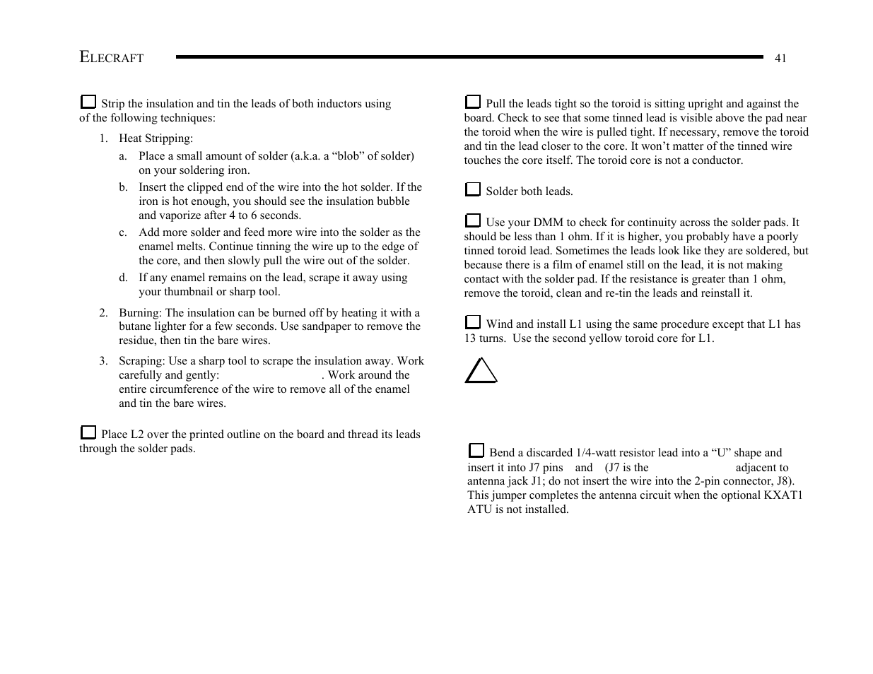 Elecraft KX1 Manual User Manual | Page 42 / 96