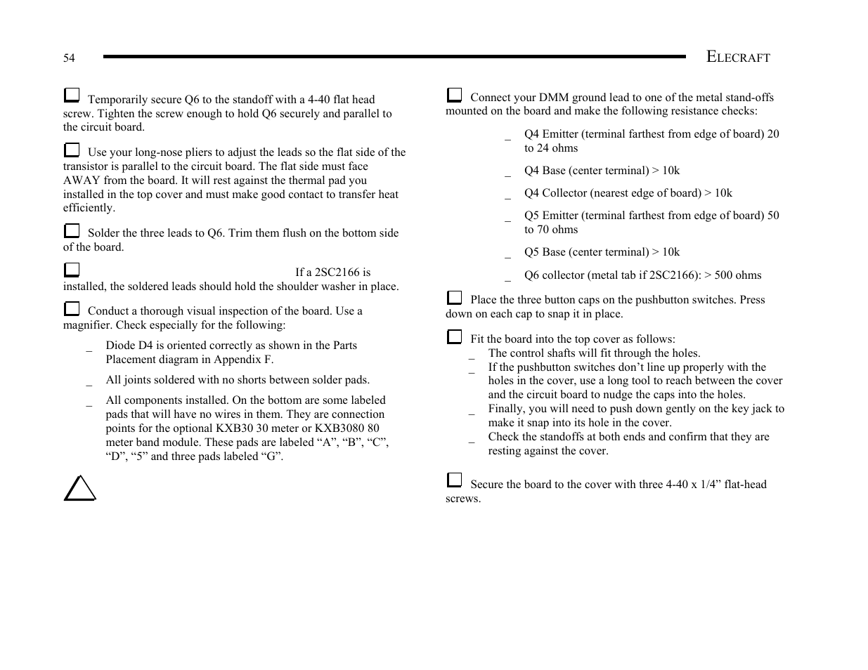 Elecraft KX1 Manual User Manual | Page 55 / 96