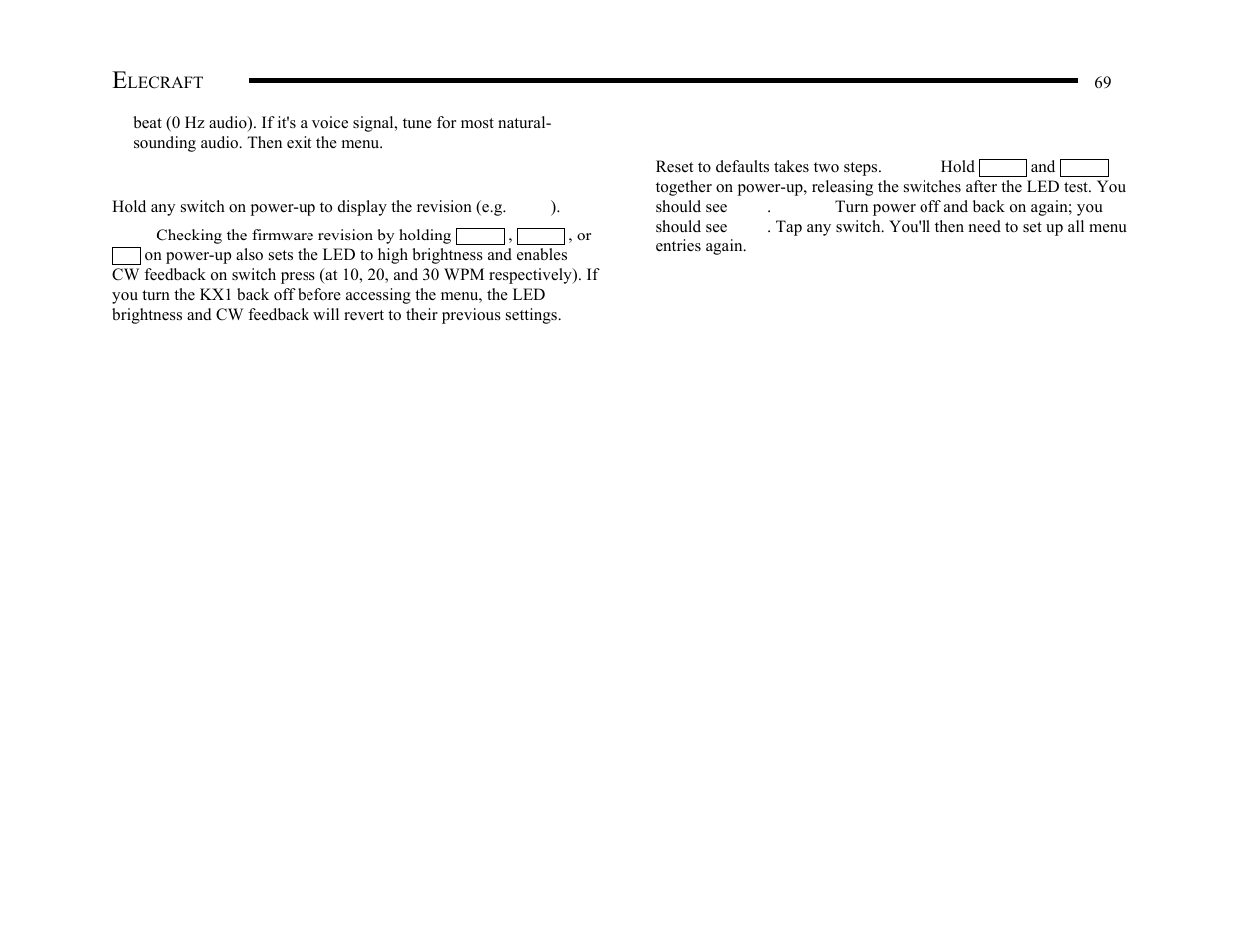 Elecraft KX1 Manual User Manual | Page 70 / 96