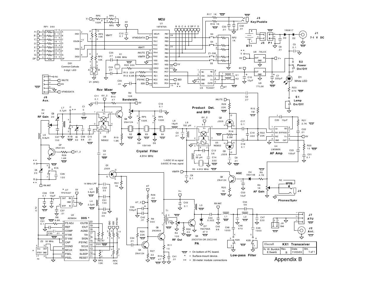 Appendix b | Elecraft KX1 Manual User Manual | Page 85 / 96