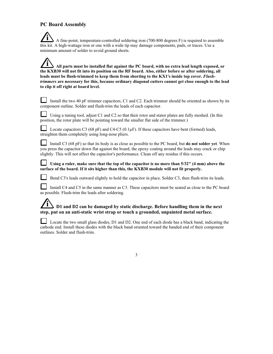 Elecraft KXB30 User Manual | Page 3 / 8