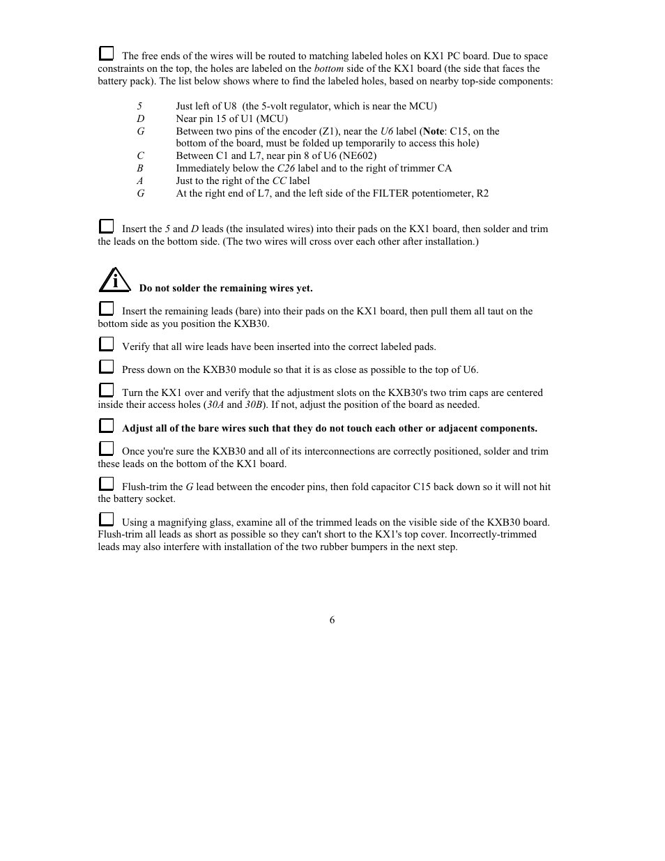 Elecraft KXB30 User Manual | Page 6 / 8