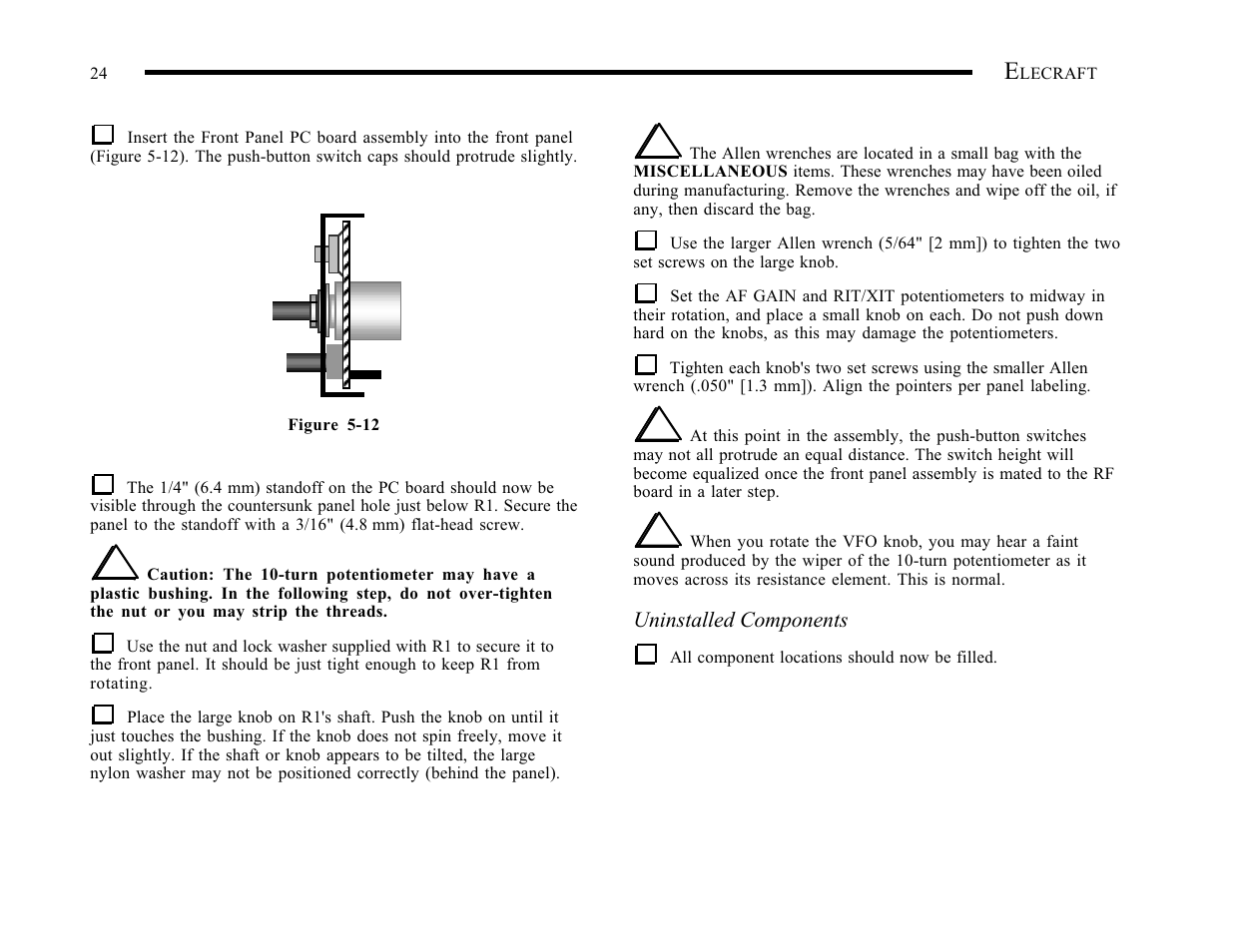 Elecraft K1 User Manual | Page 25 / 91