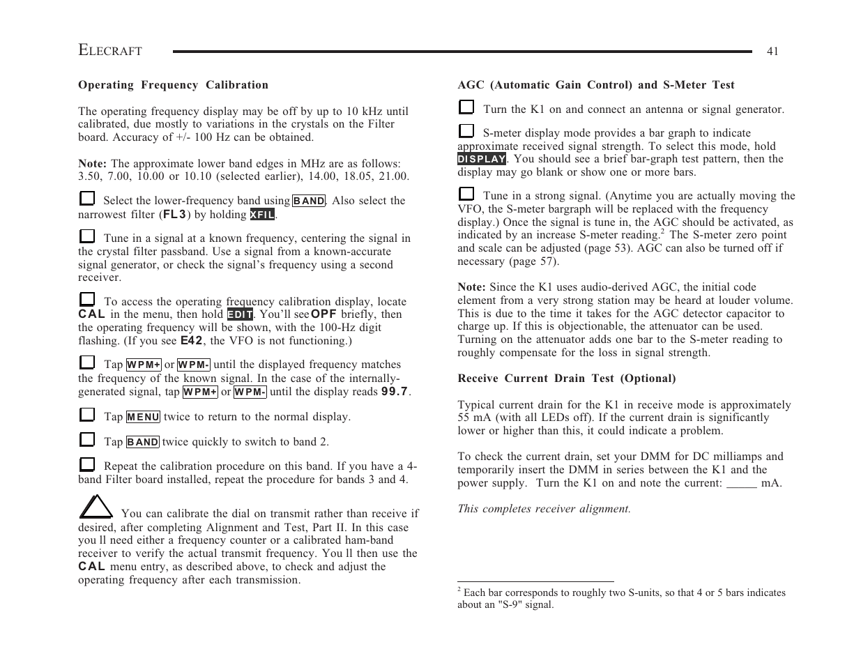 Elecraft K1 User Manual | Page 42 / 91