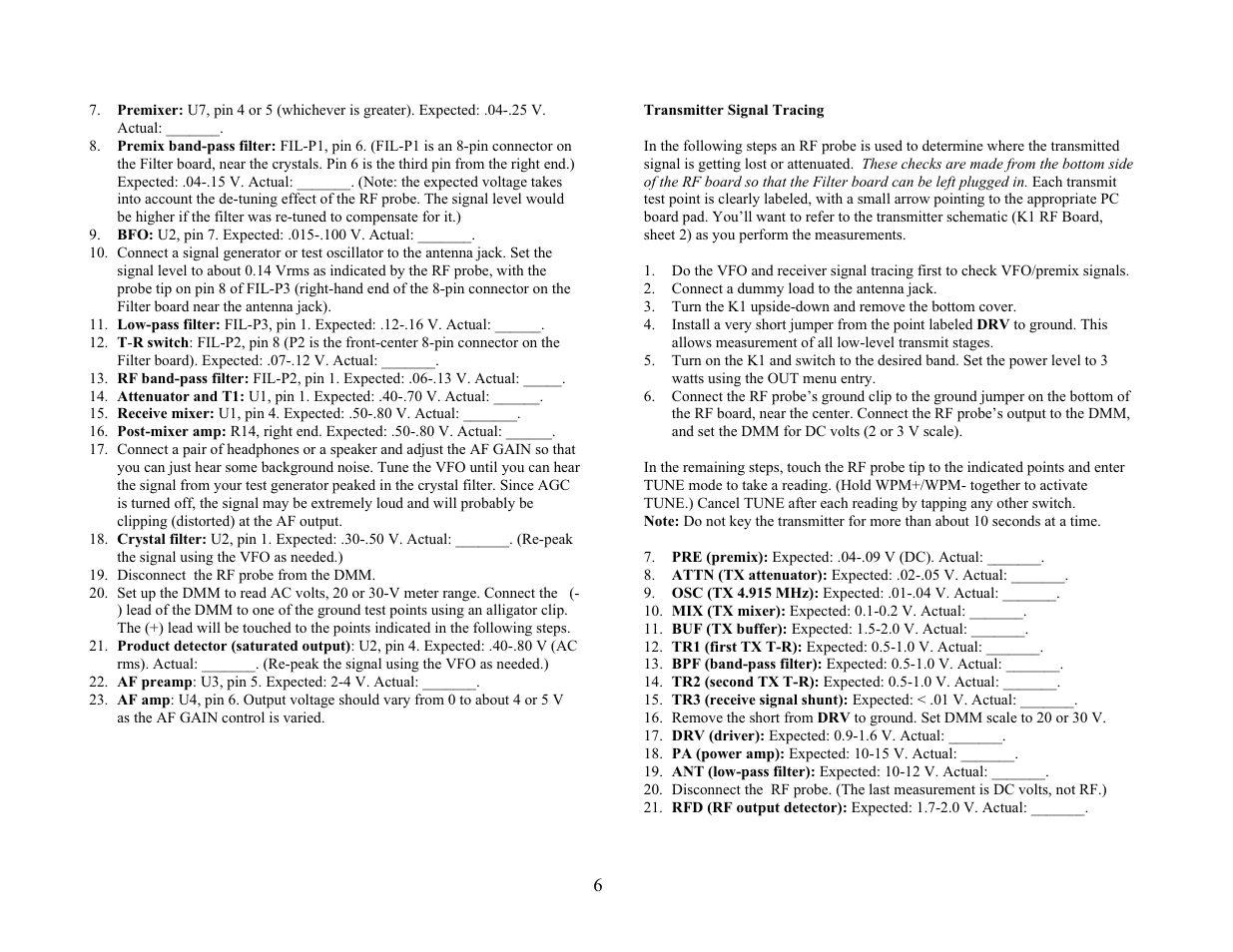 Elecraft K1 User Manual | Page 88 / 91