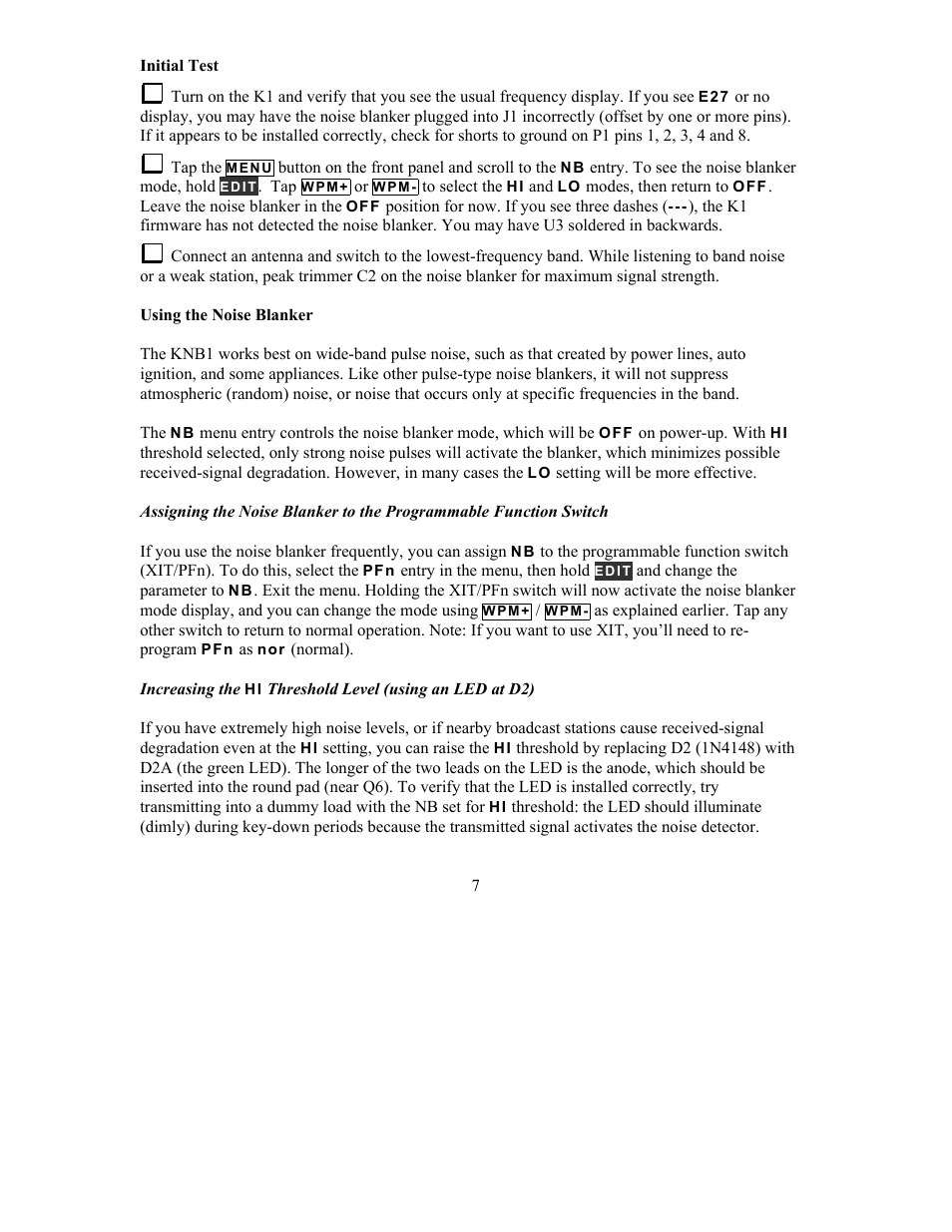 Elecraft KNB1 Manual User Manual | Page 7 / 8