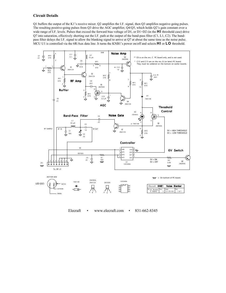 Threshold | Elecraft KNB1 Manual User Manual | Page 8 / 8
