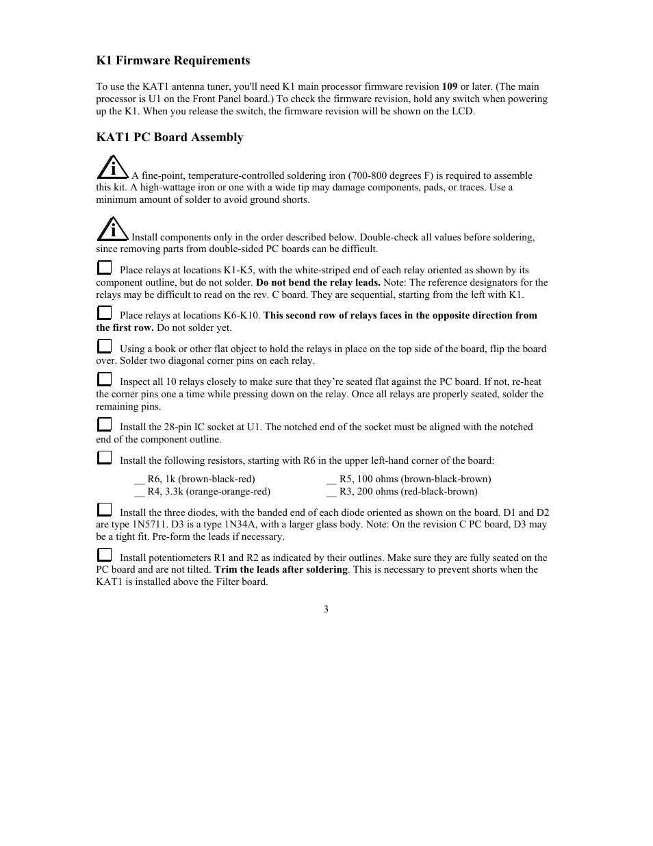 Elecraft KAT1 Manual User Manual | Page 3 / 15