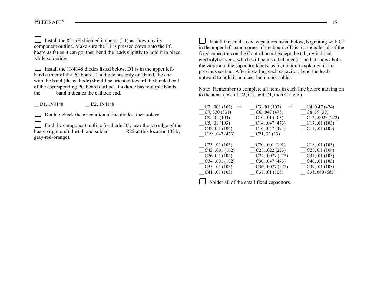 Elecraft K2 Owner's Manual User Manual | Page 16 / 171