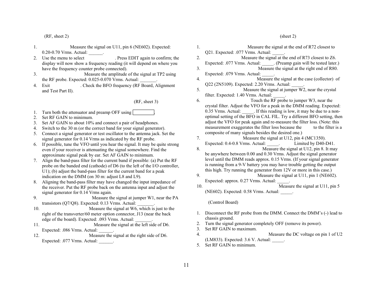 Elecraft K2 Owner's Manual User Manual | Page 163 / 171