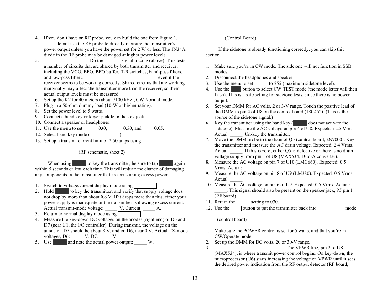 Elecraft K2 Owner's Manual User Manual | Page 165 / 171