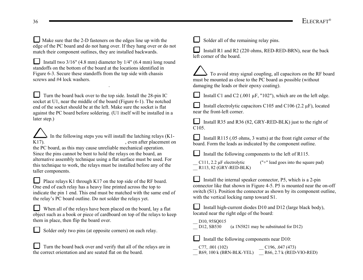 Elecraft K2 Owner's Manual User Manual | Page 37 / 171