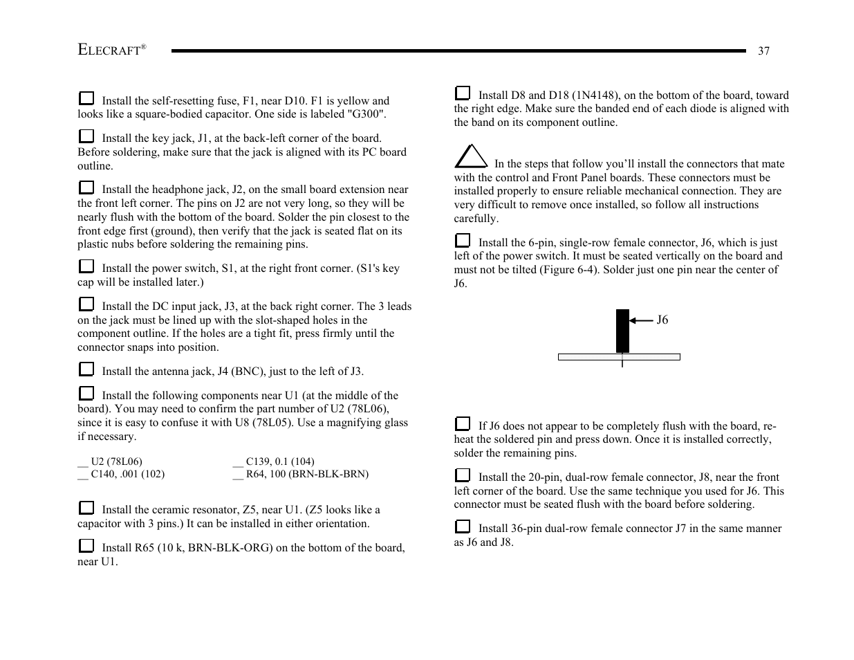 Elecraft K2 Owner's Manual User Manual | Page 38 / 171