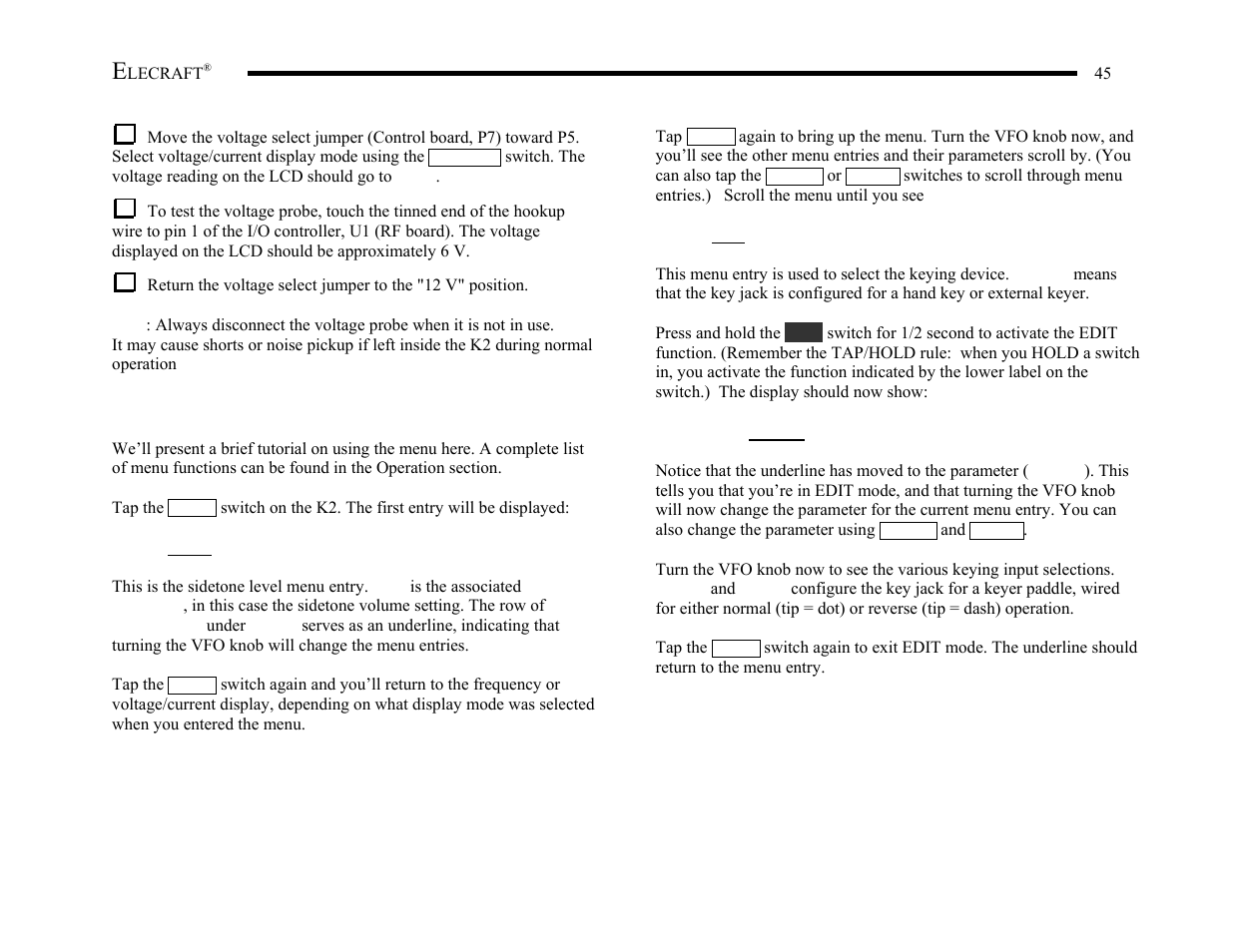 Elecraft K2 Owner's Manual User Manual | Page 46 / 171