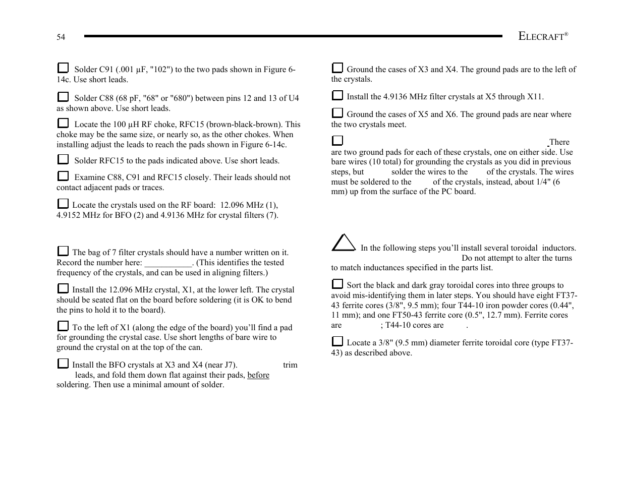 Elecraft K2 Owner's Manual User Manual | Page 55 / 171