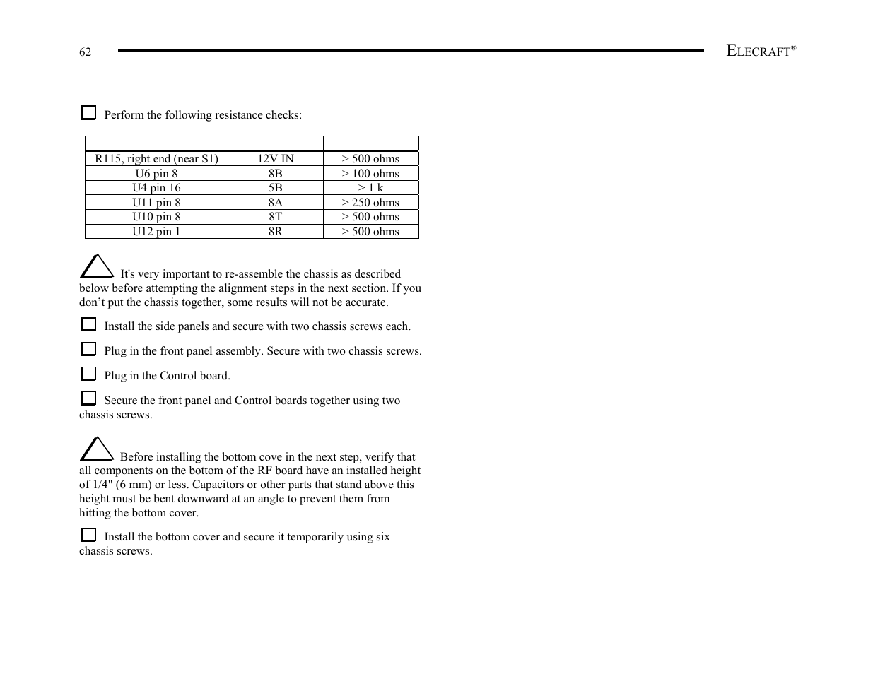 Elecraft K2 Owner's Manual User Manual | Page 63 / 171