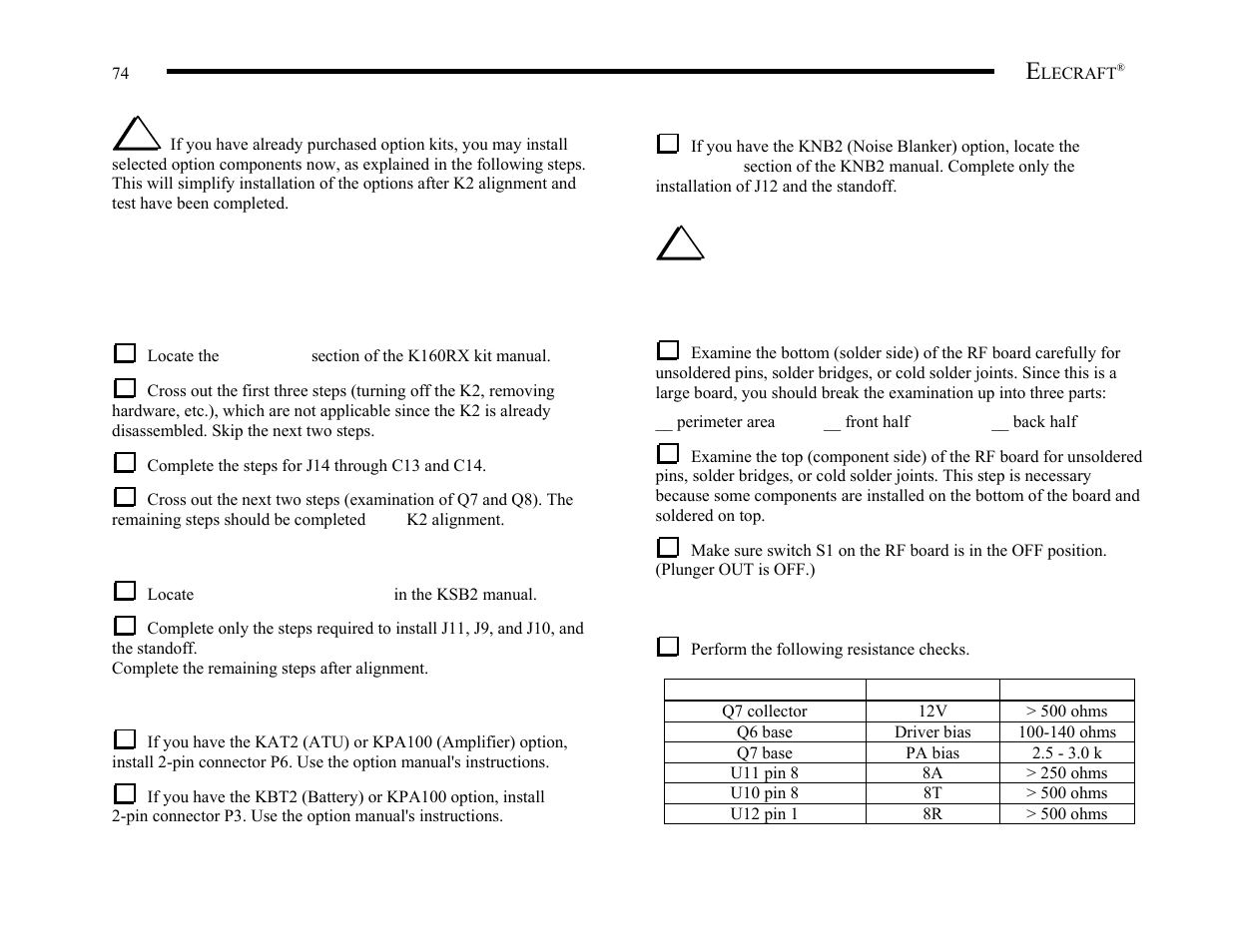 Elecraft K2 Owner's Manual User Manual | Page 75 / 171