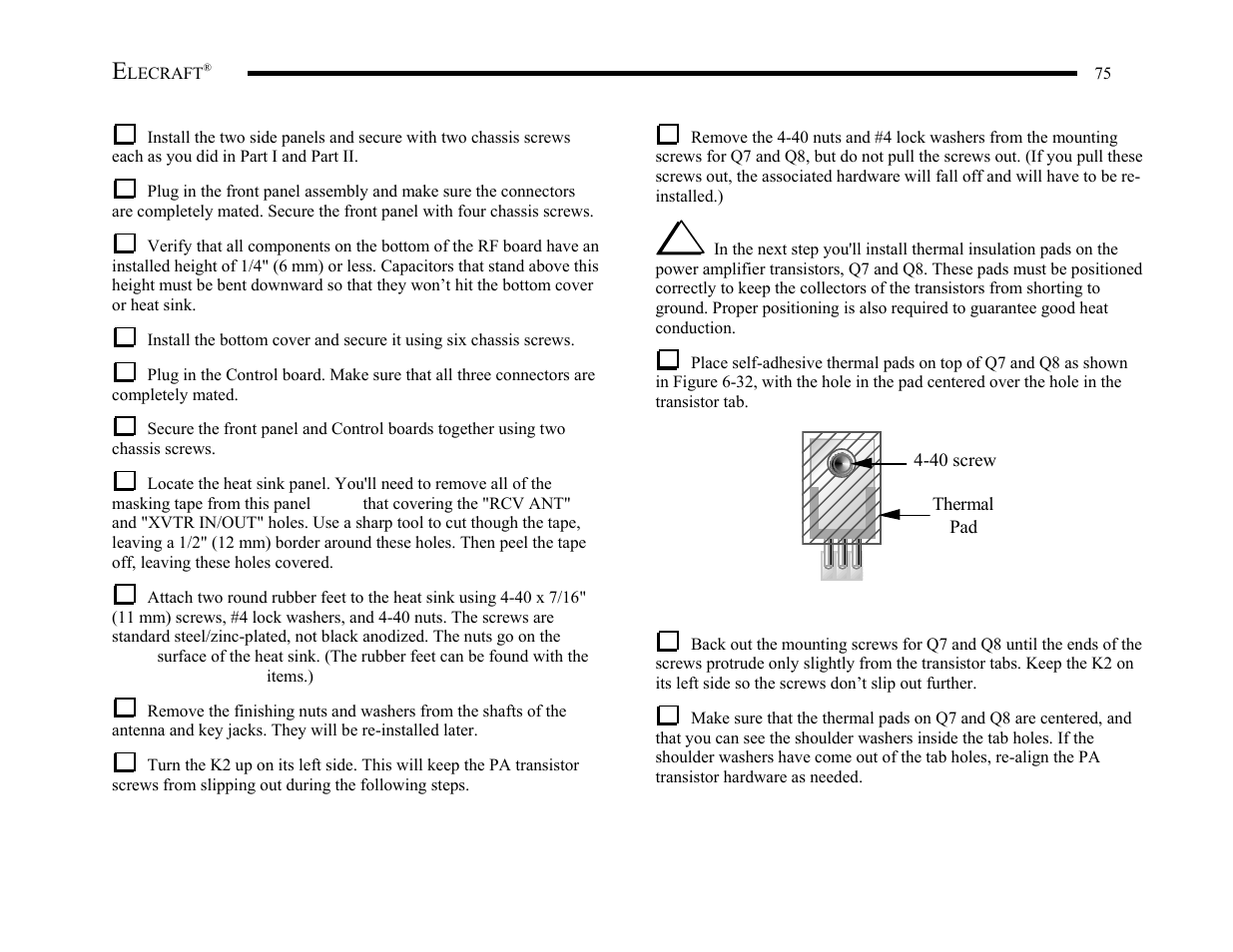 Elecraft K2 Owner's Manual User Manual | Page 76 / 171