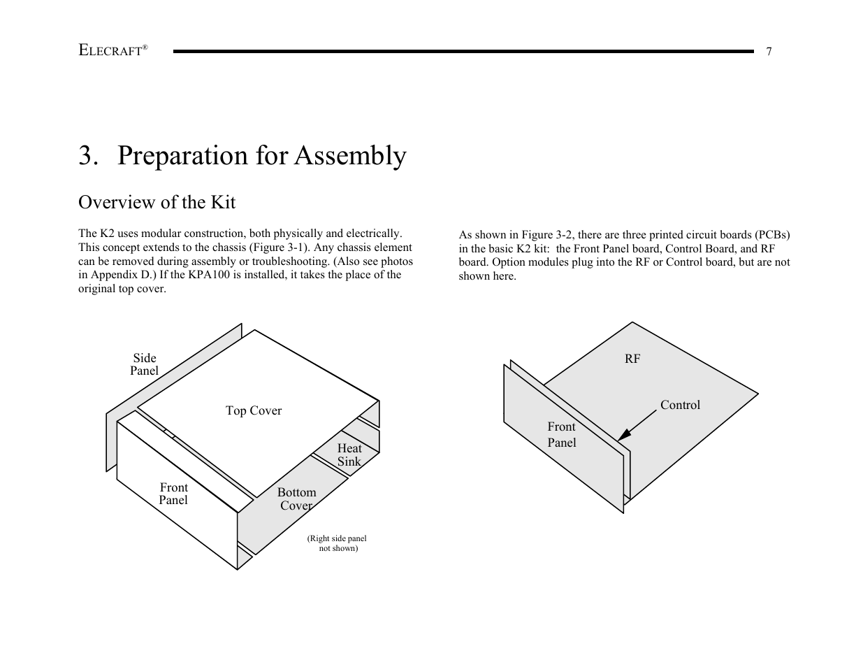 Preparation for assembly, Overview of the kit | Elecraft K2 Owner's Manual User Manual | Page 8 / 171