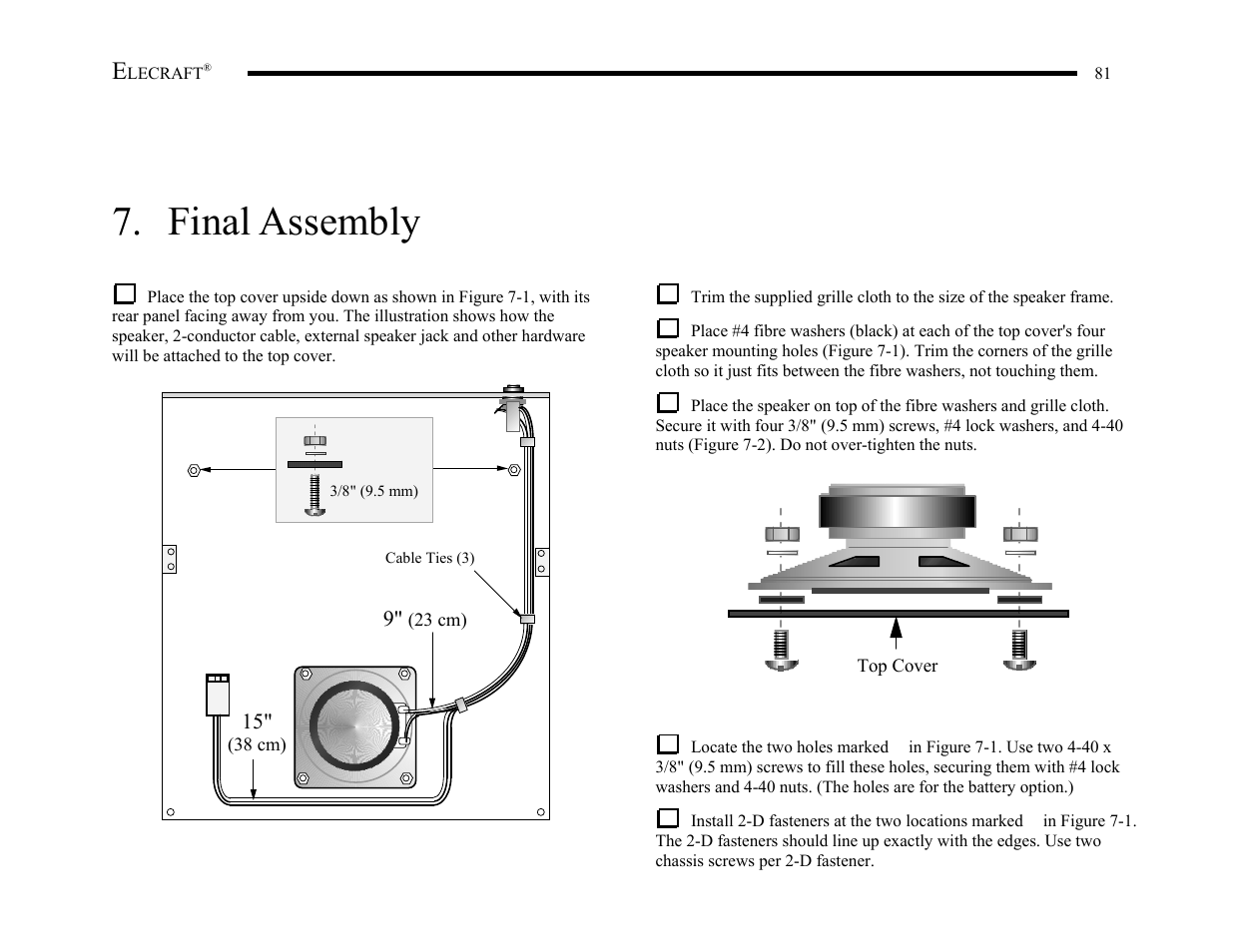 Final assembly | Elecraft K2 Owner's Manual User Manual | Page 82 / 171