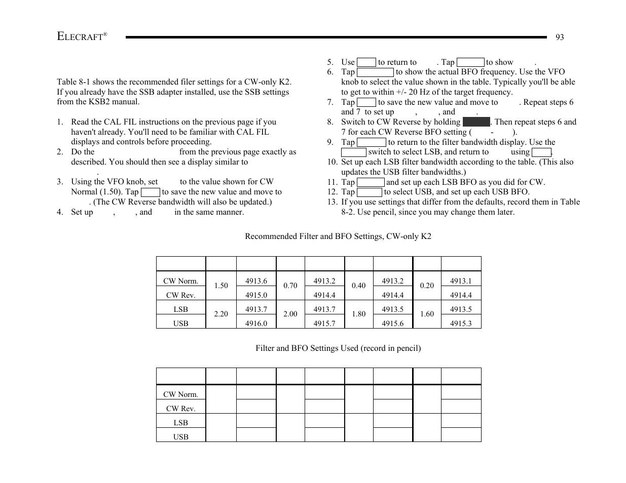 Elecraft K2 Owner's Manual User Manual | Page 94 / 171