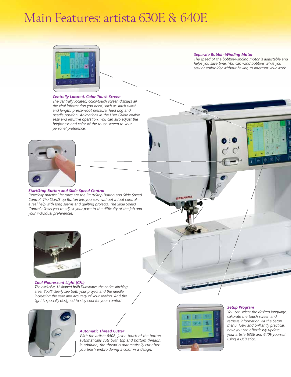 Bjo'fbuvsftbsujtub | Bernina artista 630E User Manual | Page 2 / 8