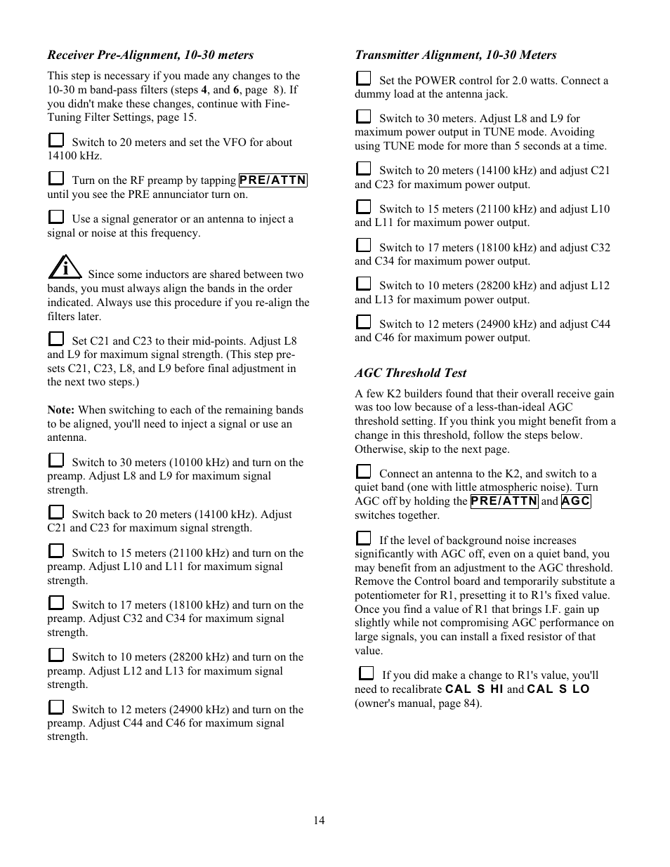 Elecraft K2ATOBKIT User Manual | Page 14 / 15