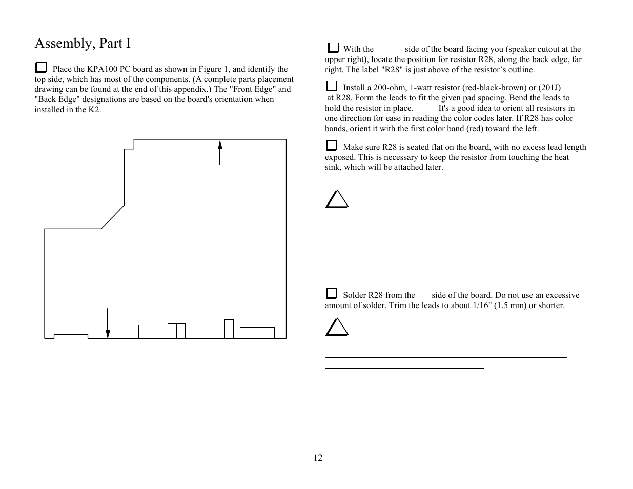 Assembly, part i | Elecraft KPA100 Manual User Manual | Page 12 / 74