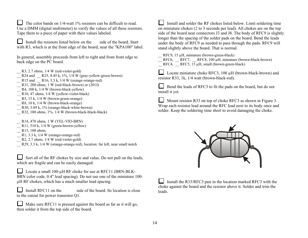 Elecraft KPA100 Manual User Manual | Page 14 / 74
