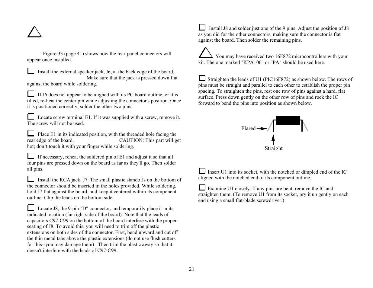 Elecraft KPA100 Manual User Manual | Page 21 / 74